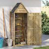 vidaXL Tool Shed Natural Pinewood Treated Pinewood Large Garden Shed