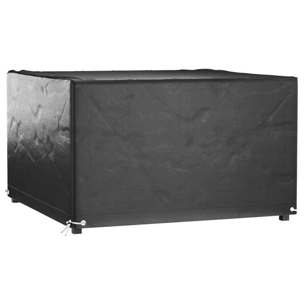 vidaXL Garden Furniture Cover Set of 2 Black Polyethylene