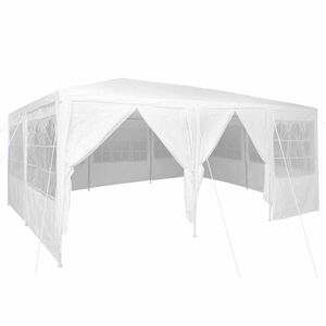 vidaXL Party Tent White 236.22 x 157.48 x 104.72 in Polyethylene