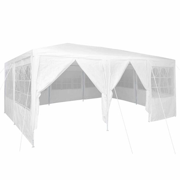 vidaXL Party Tent White 236.22 x 157.48 x 104.72 in Polyethylene