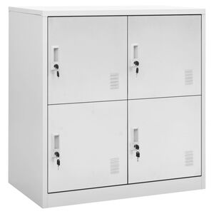 vidaXL Locker Cabinet Light grey Steel Medium Locker Cabinet