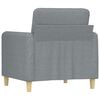 vidaXL Sofa Chair Light grey Polyester, metal, textilene, foam Single