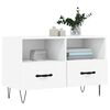 vidaXL TV Cabinet White Engineered Wood and Iron Medium TV Cabinet