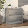 vidaXL Bedside Cabinet Grey sonoma Engineered wood Standard Storage