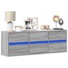 vidaXL TV Wall Cabinet Grey Sonoma Engineered Wood Medium