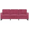 vidaXL 3-seater Sofa Wine Red