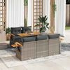 vidaXL Garden Sofa Set Grey and dark grey