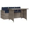 vidaXL Garden Dining Set Grey Poly Rattan 3-seater