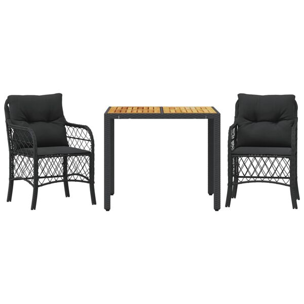 vidaXL Bistro Set Black