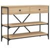 vidaXL Console Table Sonoma oak Engineered wood, steel Medium