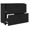 vidaXL Bathroom Cabinet with Drawer Black 30.12 x 13.78 x 25.20 in
