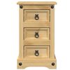 vidaXL Bedside Cabinet Honey Solid pine wood, engineered wood, metal Small