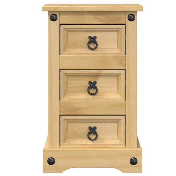 vidaXL Bedside Cabinet Honey Solid pine wood, engineered wood, metal Small