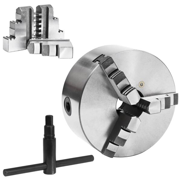 vidaXL 3 Jaw Self-Centering Lathe Chuck 6.30 " Steel