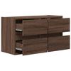 vidaXL TV Wall Cabinet Brown Oak Engineered wood Compact TV Wall Cabinet