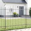 vidaXL Garden Fence 5 pcs Grey 66.93 x 64.96 in Powder-Coated Steel