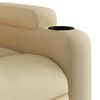 vidaXL Massage Recliner Chair Cream 100% Polyester Fabric, Metal, Plywood
