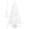 vidaXL Artificial Pre-lit Christmas Tree with Ball Set White 35.4"