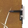 vidaXL Garden Gate 39.4x29.5" Corten Steel Grass Design