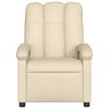 vidaXL Recliner Chair Cream 100% Polyester, Metal, Plywood