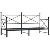 vidaXL Daybed With Trundle Black Steel 29.5x74.8 in
