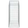 vidaXL Gabion Basket Silver Galvanized Iron Medium Decorative Inlays