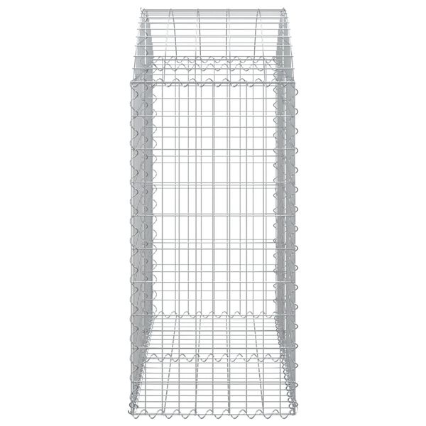 vidaXL Gabion Basket Silver Galvanized Iron Medium Decorative Inlays