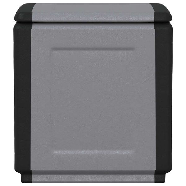 vidaXL Garden Storage Box Dark grey and black 100% Polypropylene Medium