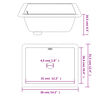 vidaXL Bathroom Sink White 14.2x12.4x6.5" Rectangular Ceramic