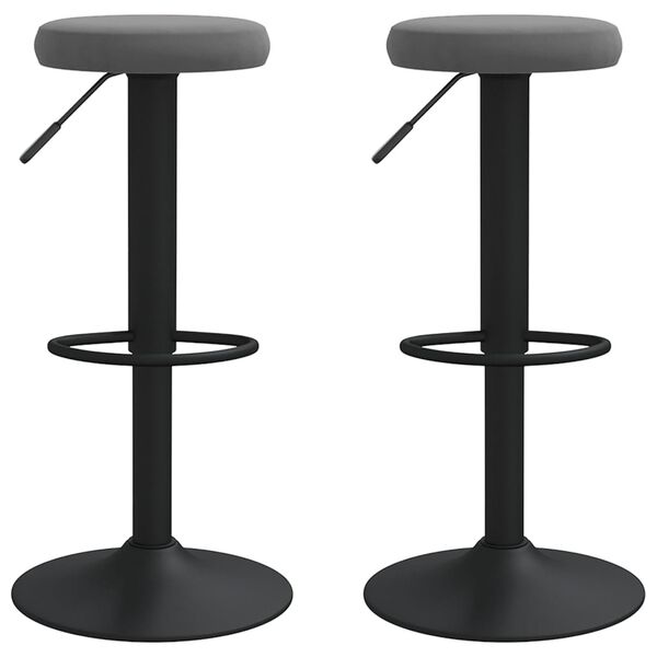vidaXL Bar Stool Set of 2 Dark Gray