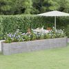 vidaXL Garden Raised Bed Silver Powder-Coated Steel Large