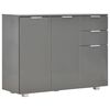 vidaXL Sideboard High Gloss Grey Tough Engineered wood Medium Sideboard