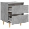 vidaXL Bed Cabinet Set of 2 Concrete Grey Engineered wood and solid pine