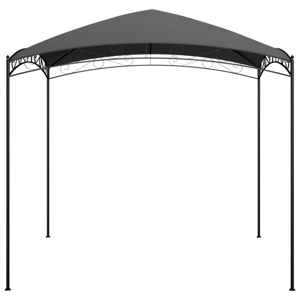 vidaXL Gazebo Anthracite Steel 10 x 10 ft Durable Gazebo Square