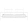 vidaXL Bed Frame White Powder-Coated Steel Full Bed Frame Rectangular