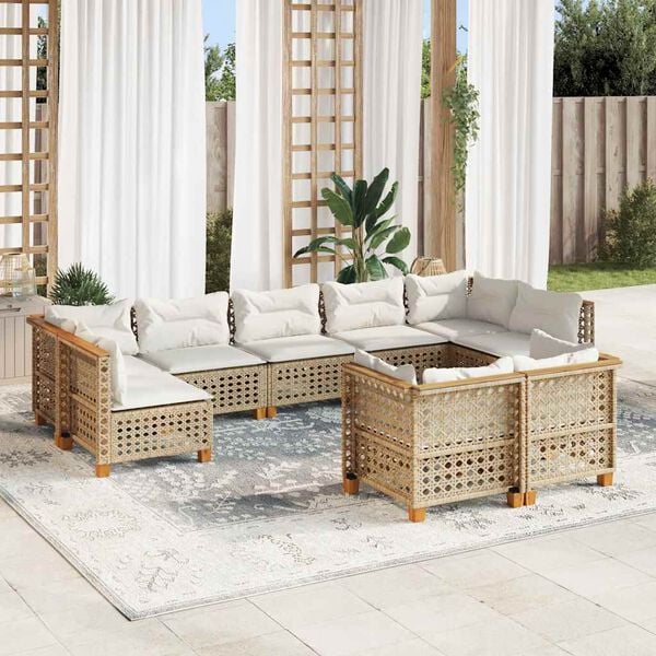 vidaXL Garden Sofa Set Beige
