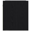 vidaXL Wall-mounted Bedside Cabinet Black Engineered wood