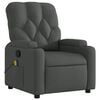vidaXL Massage Recliner Chair Dark grey Polyester fabric, metal, plywood