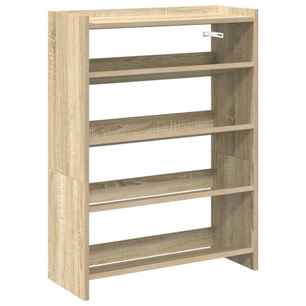 vidaXL Shoe Rack Sonoma oak Engineered wood Slim, compact Storage