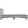 vidaXL Bed Frame Grey Sonoma Engineered wood, metal, plywood Full