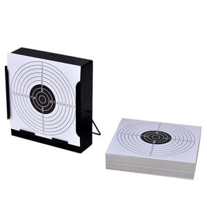 5.5" Square Target Holder Pellet Trap + 100 Paper Targets