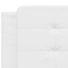 vidaXL Bed Frame without Mattress "Zadar" White 76"x79.9" Faux Leather