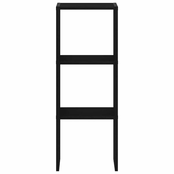 vidaXL Bookcase Black oak Engineered wood Medium Bookcase Rectangular