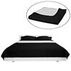vidaXL Bedspread Black and White Microfiber with PP cotton filling
