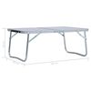 vidaXL Folding Camping Table White Aluminium 23.6x15.7"