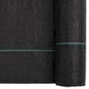 vidaXL Weed Membrane Black with green stripes 100% Polypropylene Large