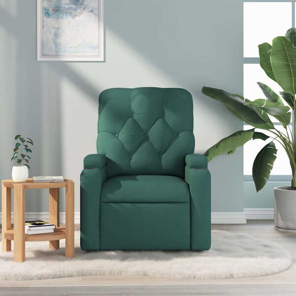 vidaXL Massage Recliner Chair Dark Green
