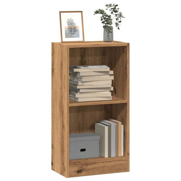 vidaXL Bookcase Artisan Oak Engineered Wood 15.7 x 9.4 x 29.9 in