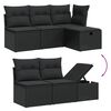 vidaXL Garden Sofa Set Black