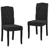 vidaXL Dining Chairs 2 pcs Black Velvet
